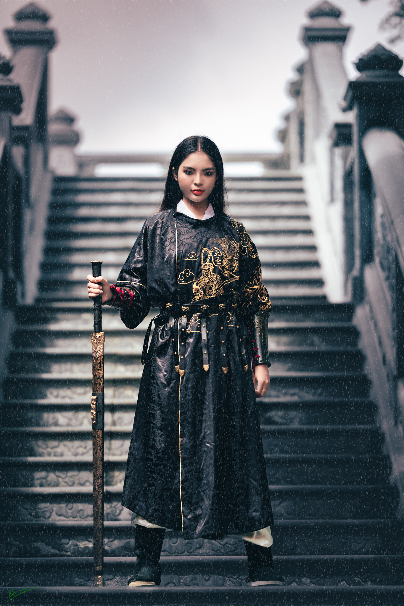 Concept Cosplay Cẩm Y Vệ tại chùa Vĩnh Nghiêm